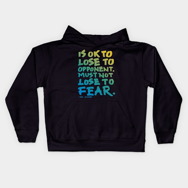 Must Not Lose to Fear Kids Hoodie by polliadesign